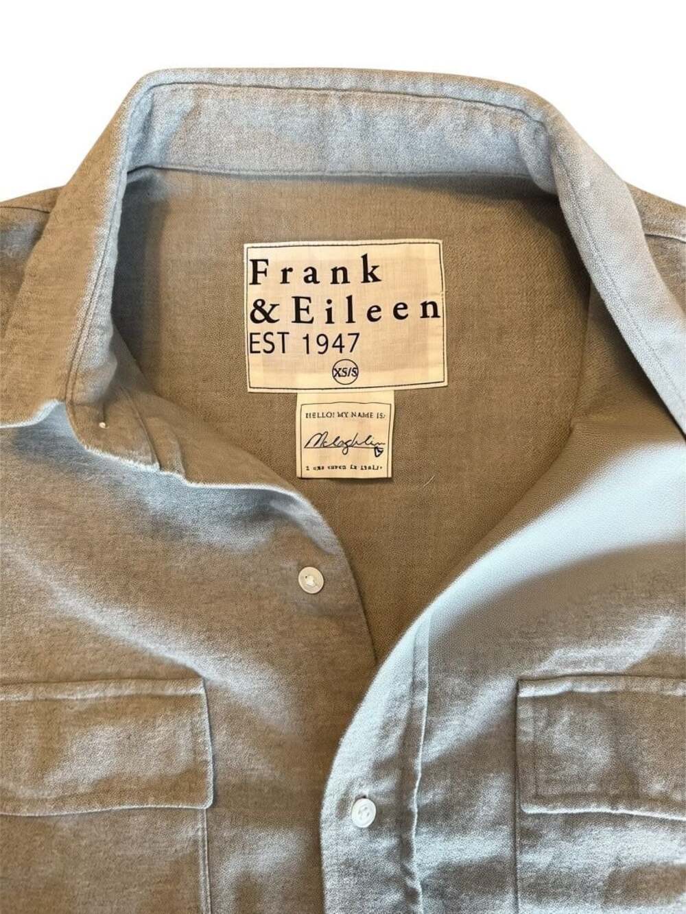Frank & Eileen McLoghlin Utility Button-Down Shirt Gray Melange Flannel
